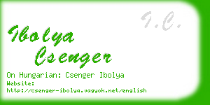 ibolya csenger business card